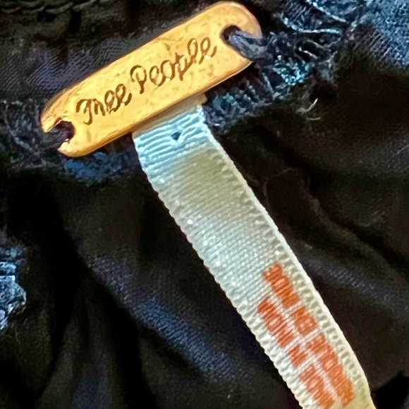 FREE PEOPLE  black with colourful embroidered boho dress. - Picture 4 of 7